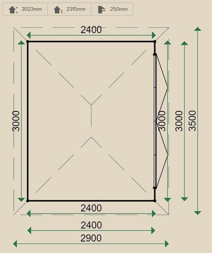 Lugarde Prima Noella Summerhouse 3mx2.4m