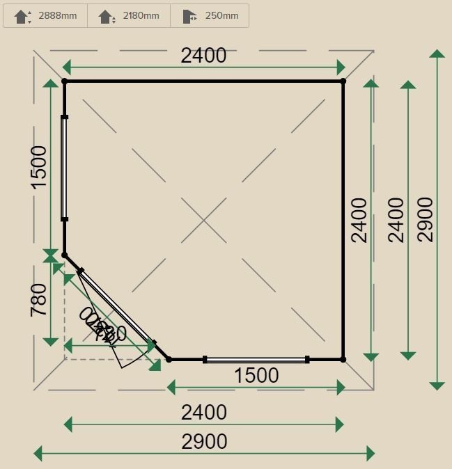 Lugarde Prima Fifth Avenue 2.4mx2.4m Summerhouse including floor