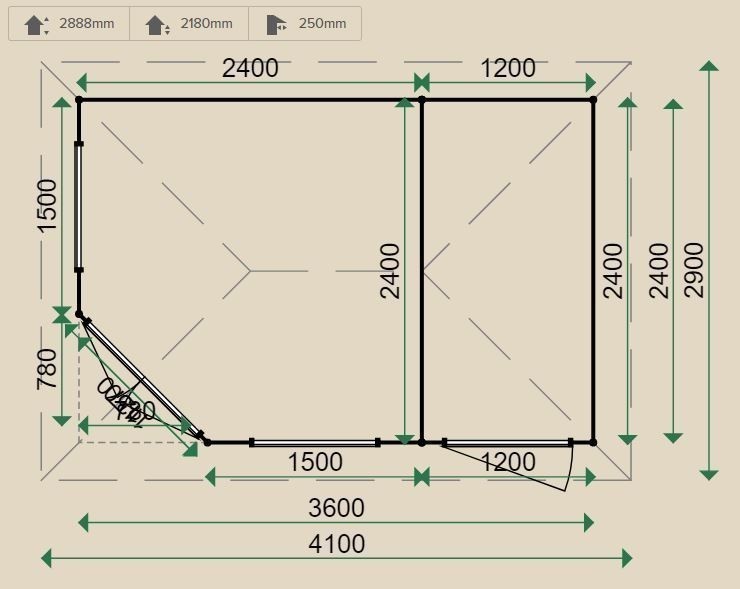 Lugarde Prima Fifth Avenue Duo 2.4mx3.6m including floor