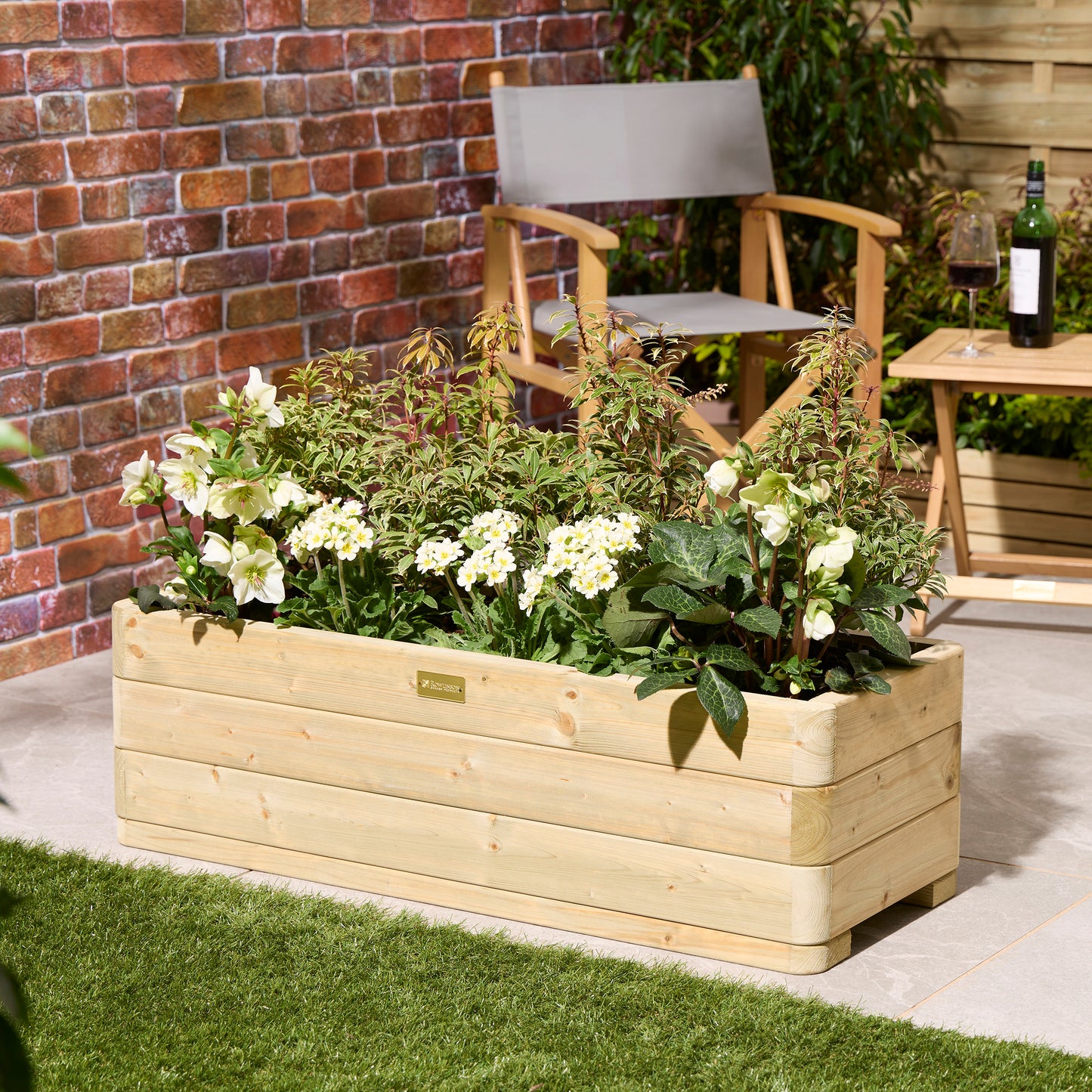 Rowlinson Marberry Rectangular Planter 1m