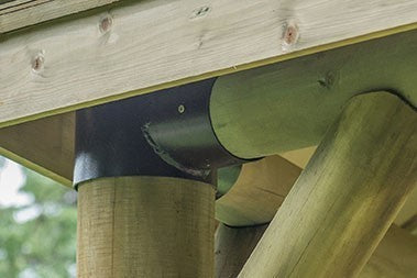 5.1m Premium Oval Wooden Gazebo with Timber Roof