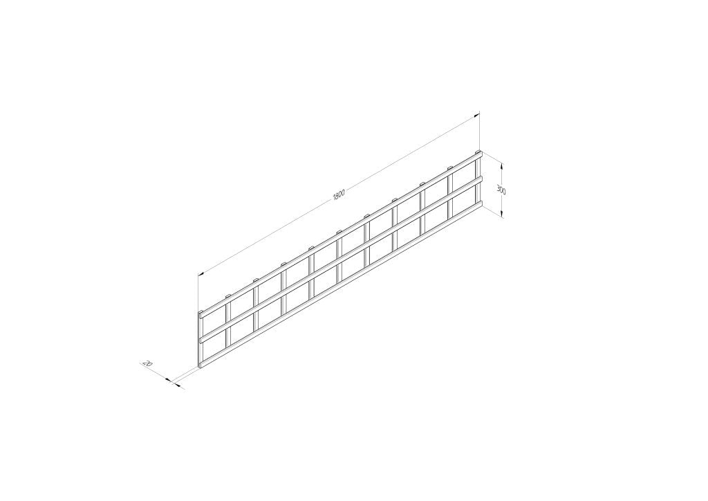 Forest Smooth Planed Trellis - 180 x 30cm, 5 - Taylors Garden Buildings