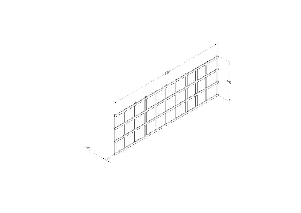 Forest Smooth Planed Trellis - 180 x 60cm, 6 - Taylors Garden Buildings