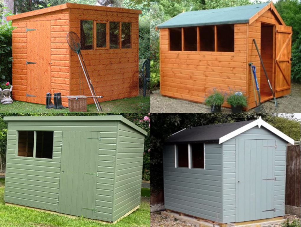 Popular Shed 10'x8' with Pent or Apex Roof