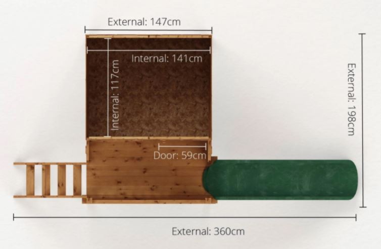 Poppy Playhouse with Tower & Slide
