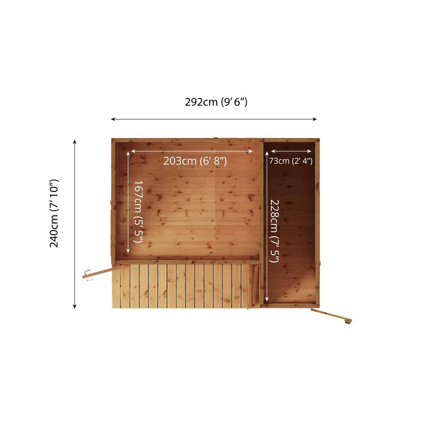 Premium Garden Room Summerhouse with Side Shed 10'x8'