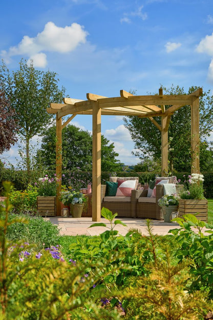 Premium 90 Degree Radial Corner Pergola