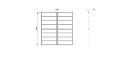 Overlap Pressure Treated 10×10 Apex Shed – Double Door