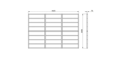 Overlap Pressure Treated 10×15 Apex Shed – Double Door
