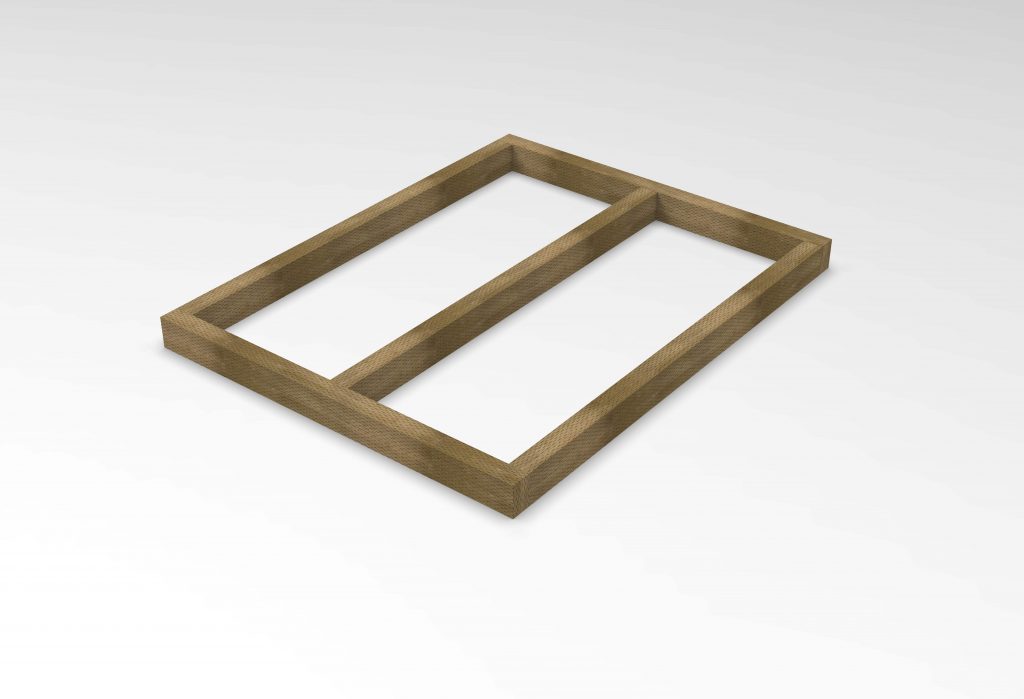 Overlap Pressure Treated 4×3 Apex Shed – No Window