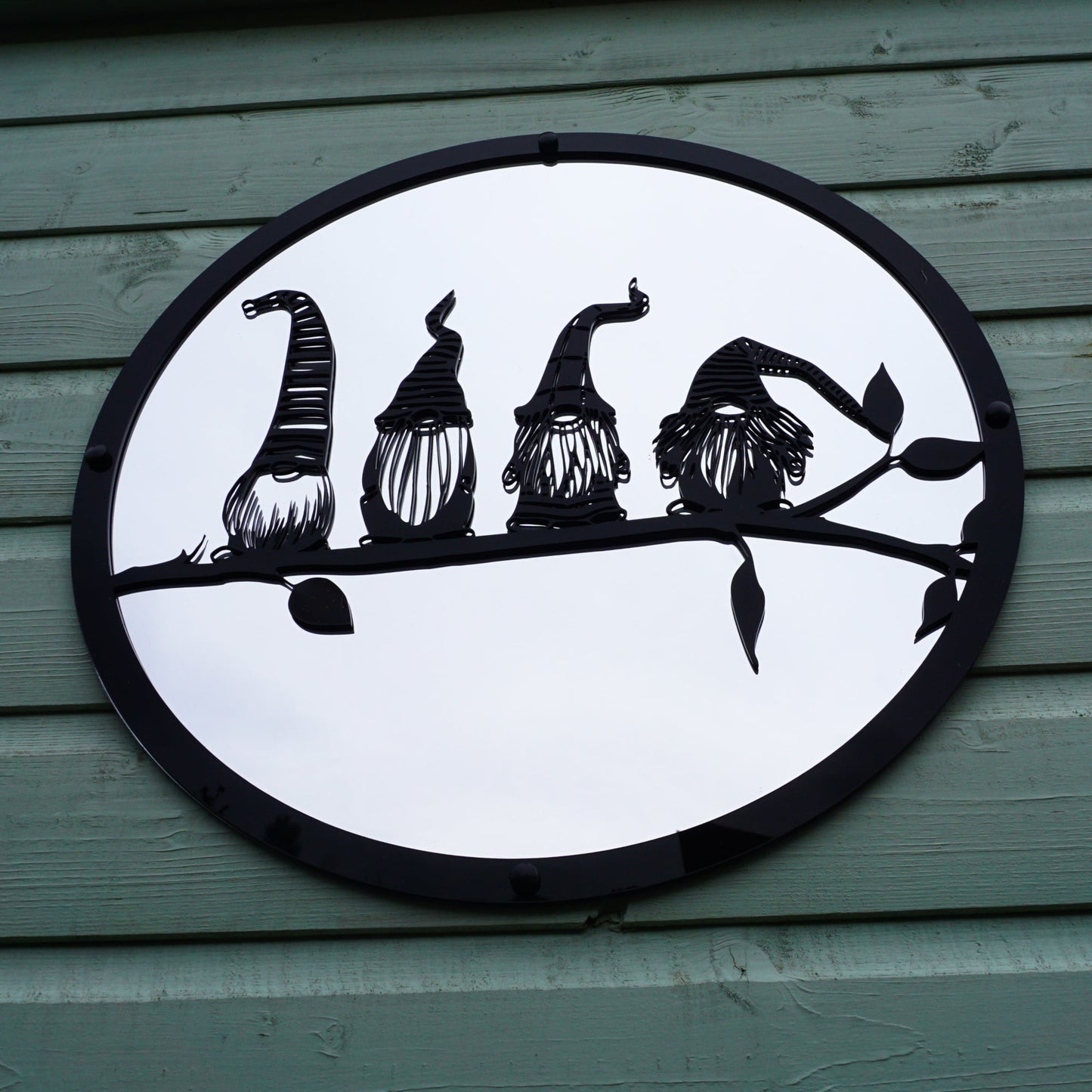 SunCatcher Garden Mirror Round Four Friendly Gonks Range of Sizes