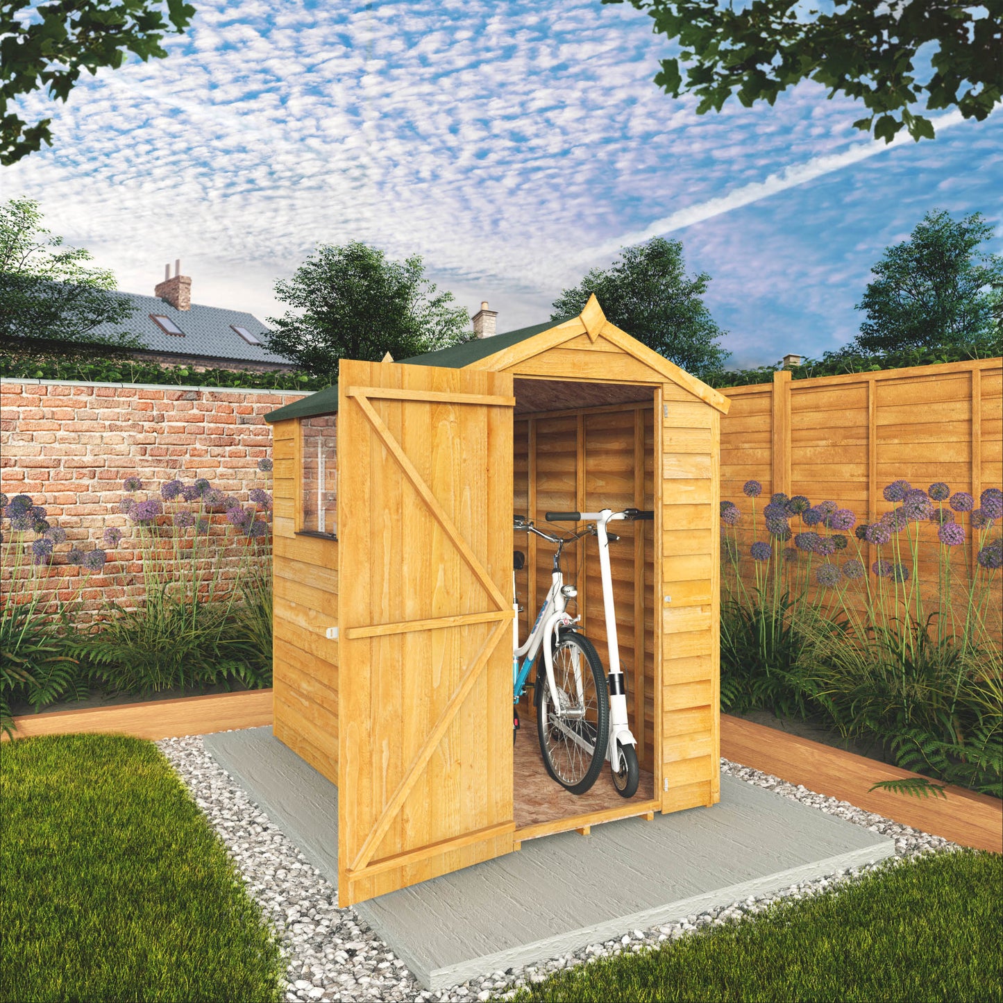 Overlap Apex Shed 6'x4'