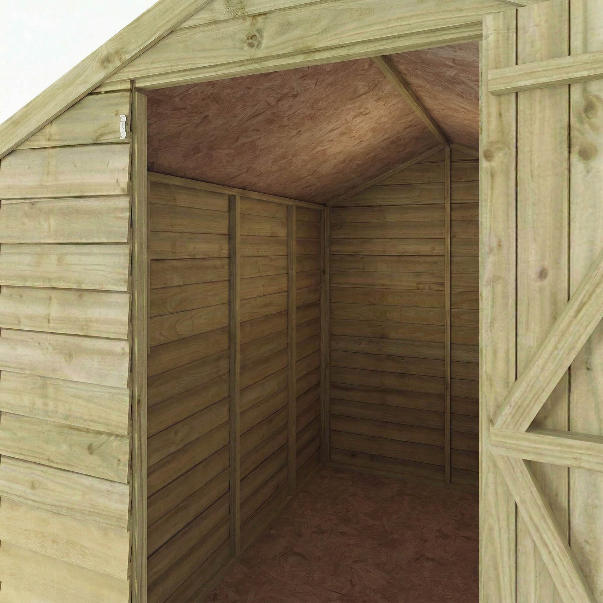 Overlap Apex Shed - Windowless 7'x5' - Taylors Garden Buildings (view 8)