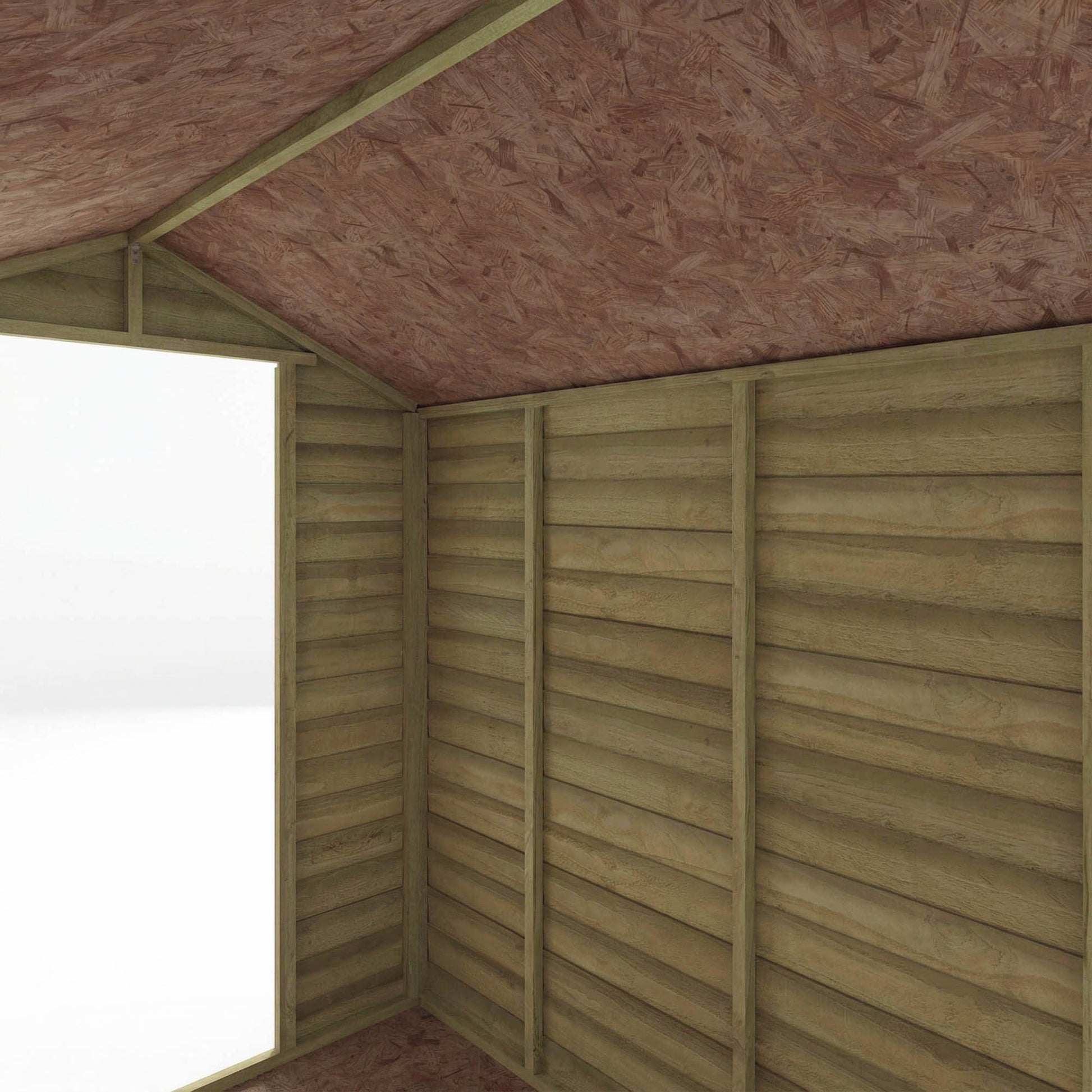 Overlap Apex Shed - Windowless 7'x5' - Taylors Garden Buildings (view 9)