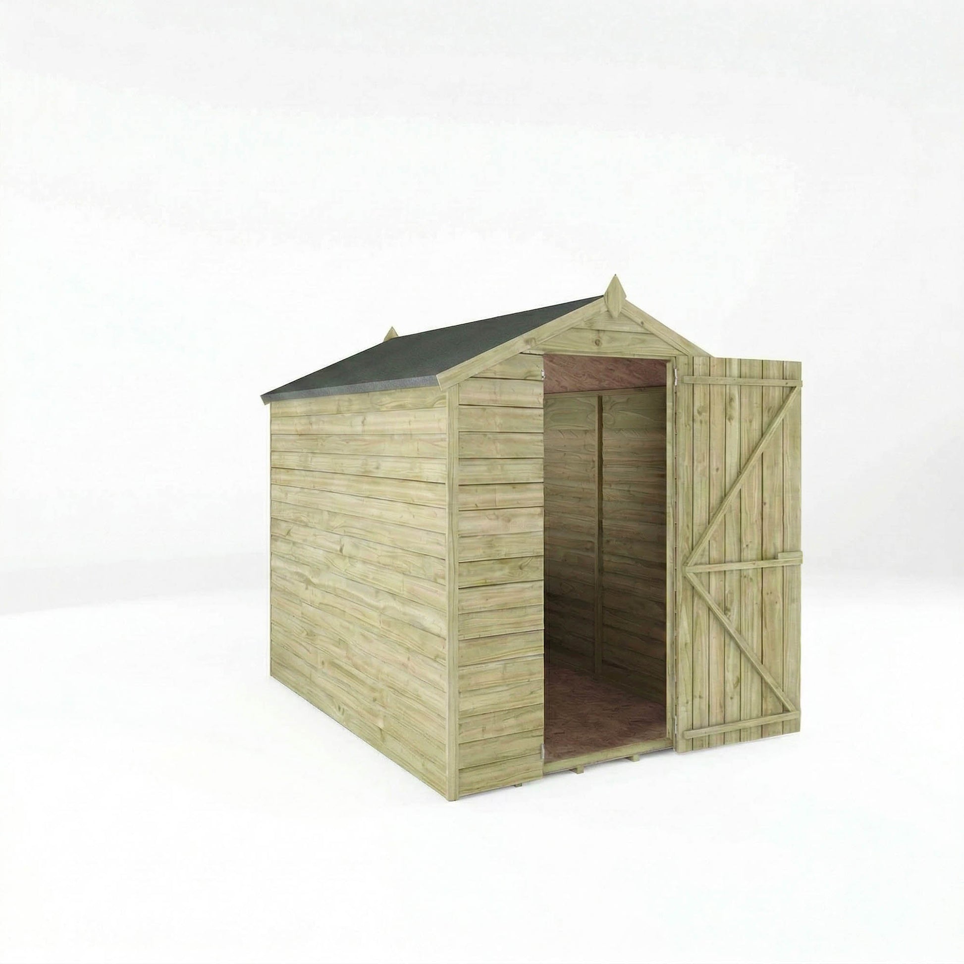 Overlap Apex Shed - Windowless 7'x5' - Taylors Garden Buildings (view 6)
