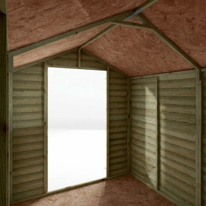 Overlap Apex Shed - Single Door Windowless 8'x6'