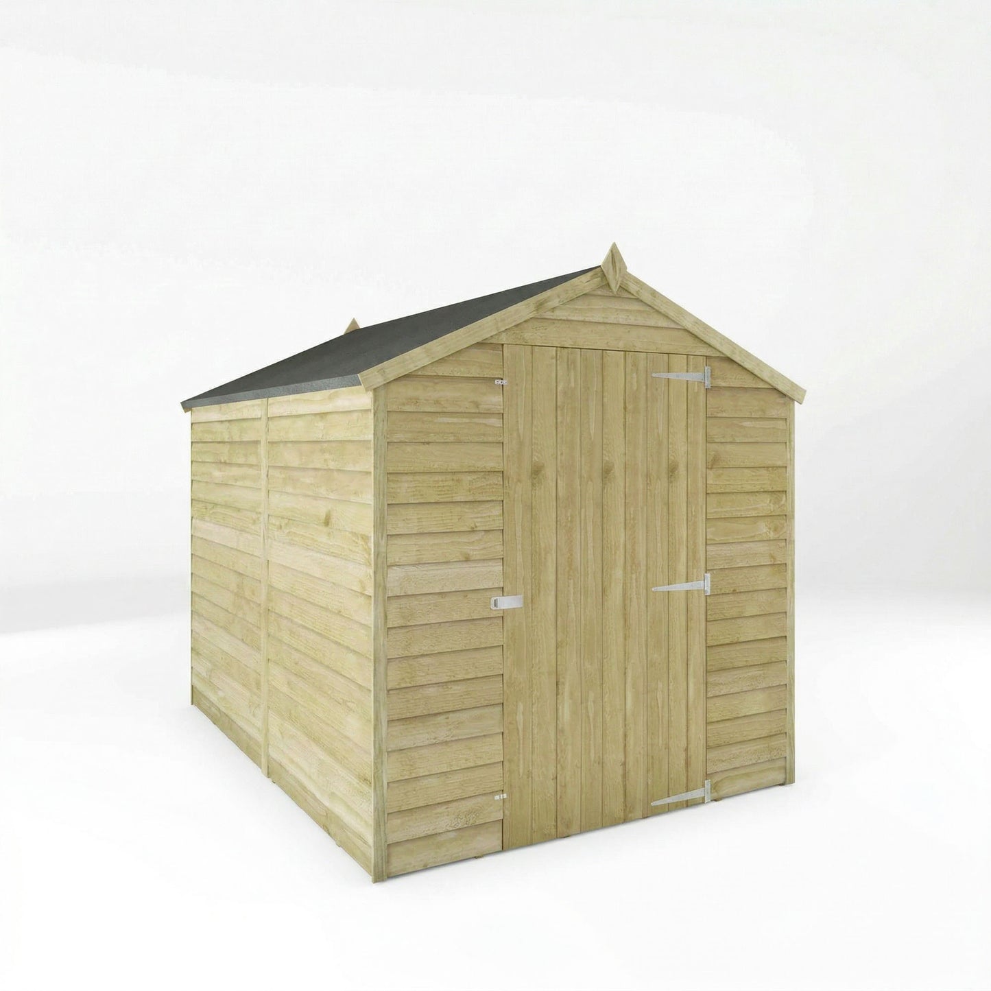 Overlap Apex Shed - Single Door Windowless 8'x6'