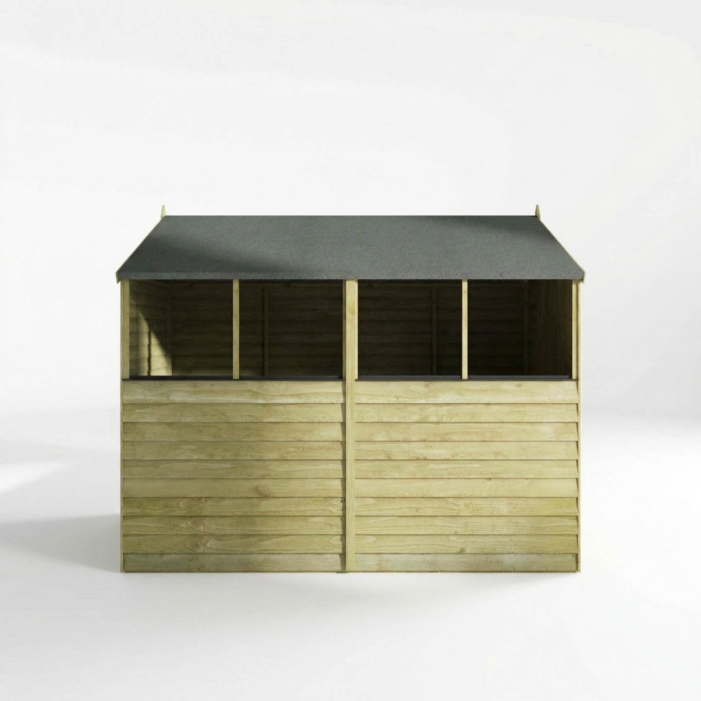 Overlap Apex Shed - Double Door 8'x6'