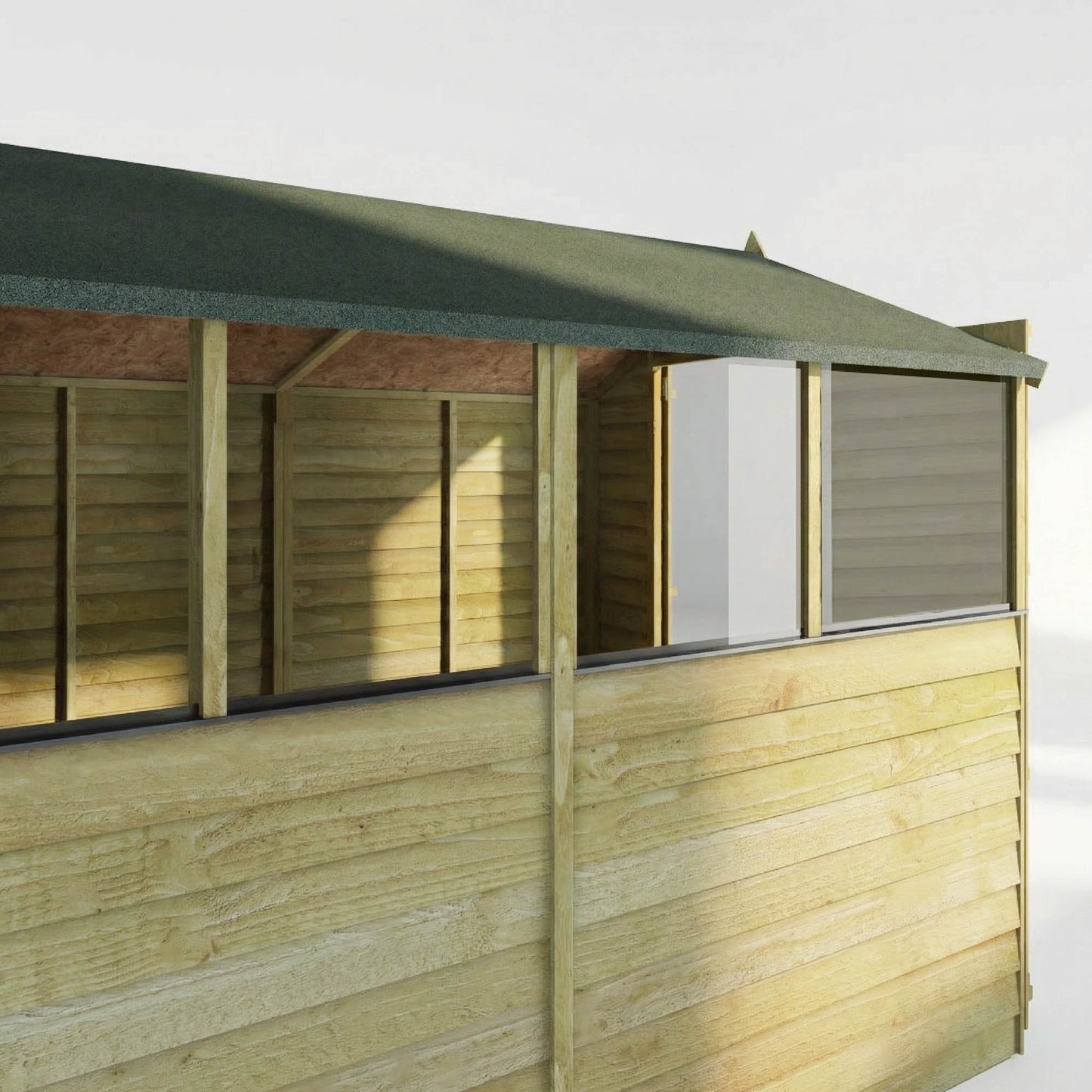 Overlap Apex Shed - Double Door 8'x6'