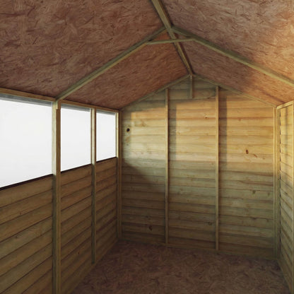 Overlap Apex Shed - Double Door 8'x6'