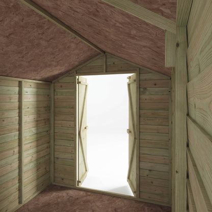 Overlap Apex Shed - Double Door Windowless 8'x6' - Taylors Garden Buildings (view 8)