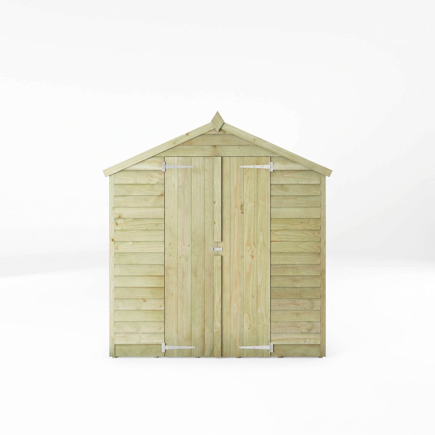 Overlap Apex Shed - Double Door Windowless 8'x6' - Taylors Garden Buildings (view 9)