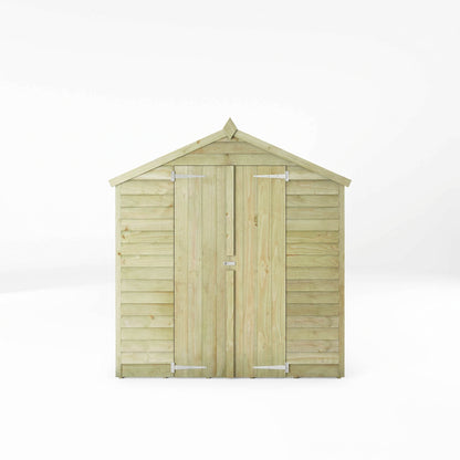 Overlap Apex Shed - Double Door Windowless 8'x6' - Taylors Garden Buildings (view 9)