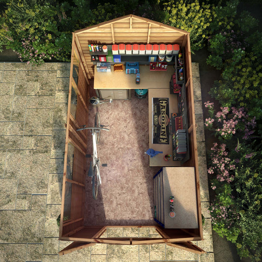 Overlap Apex Shed - Windowless 10'x6'