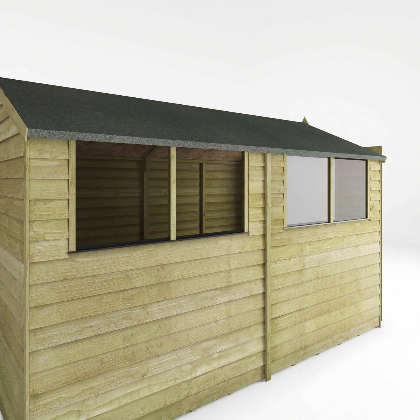 Overlap Apex Shed 10'x6' - Taylors Garden Buildings (view 7)