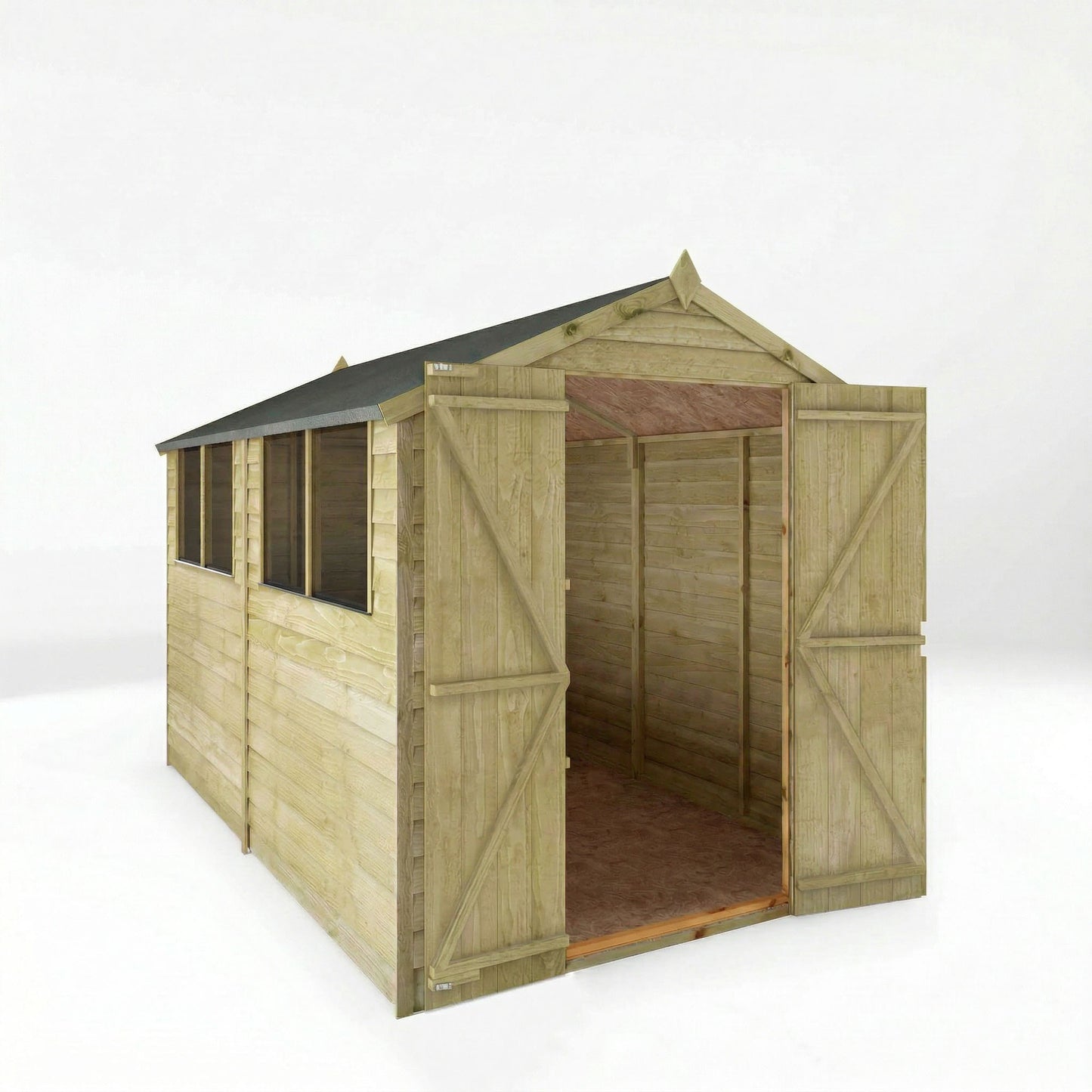 Overlap Apex Shed 10'x6' - Taylors Garden Buildings (view 5)