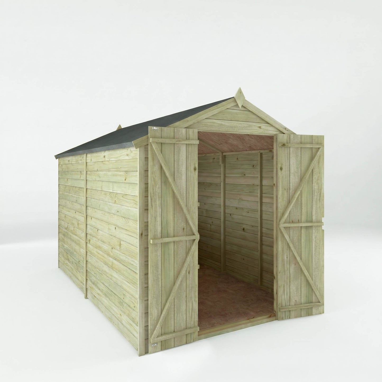Overlap Apex Shed - Windowless 10'x6' - Taylors Garden Buildings (view 3)