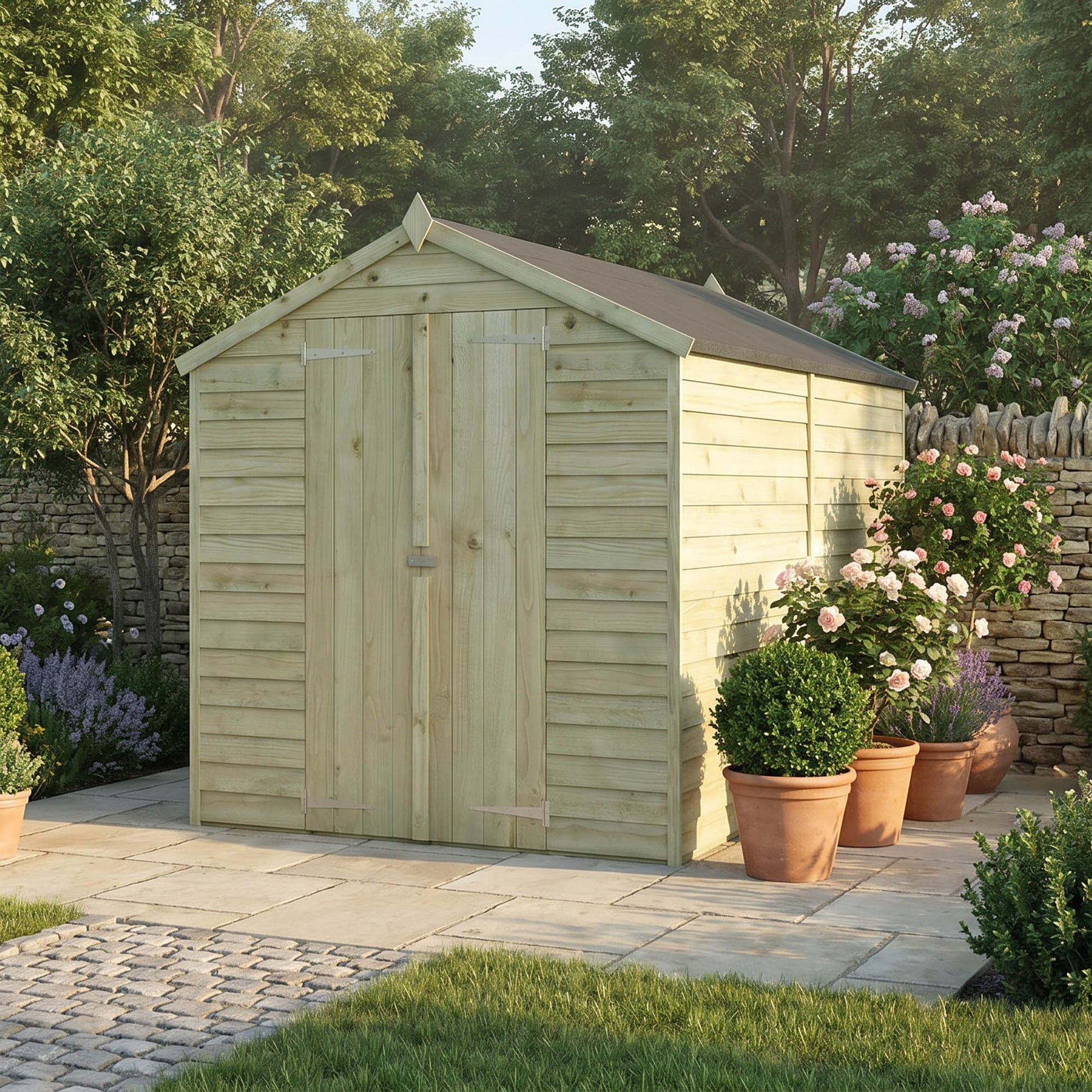 Overlap Apex Shed - Windowless 10'x6' - Taylors Garden Buildings (view 1)