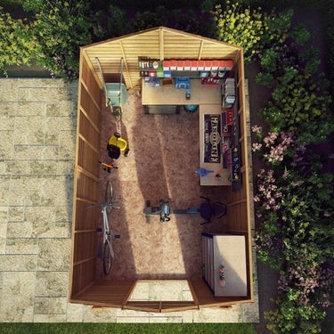 Overlap Apex Shed - Windowless 12'x8'