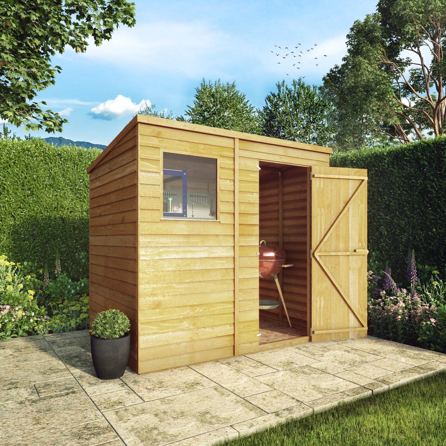 The Overlap Pent Shed 7'x5'