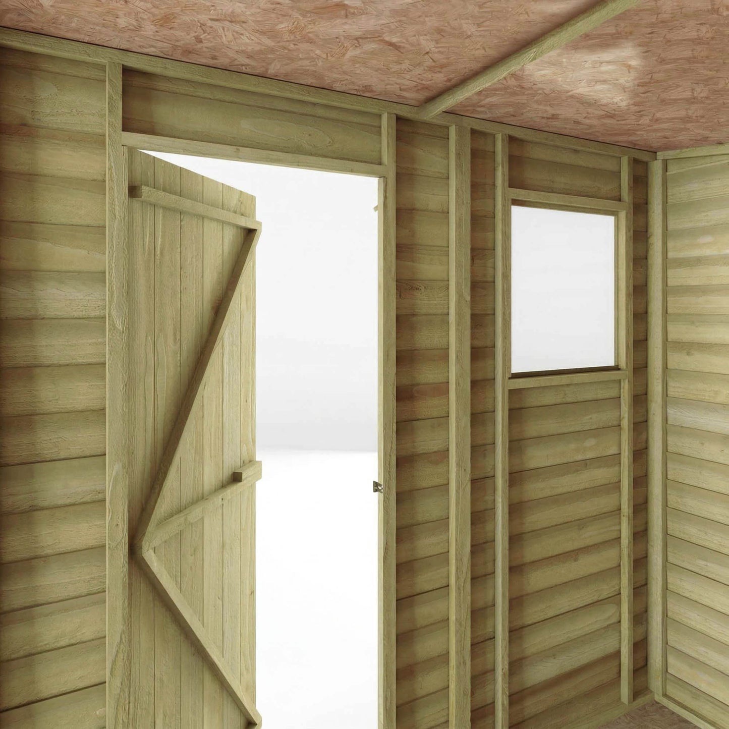The Overlap Pent Shed 7'x5'