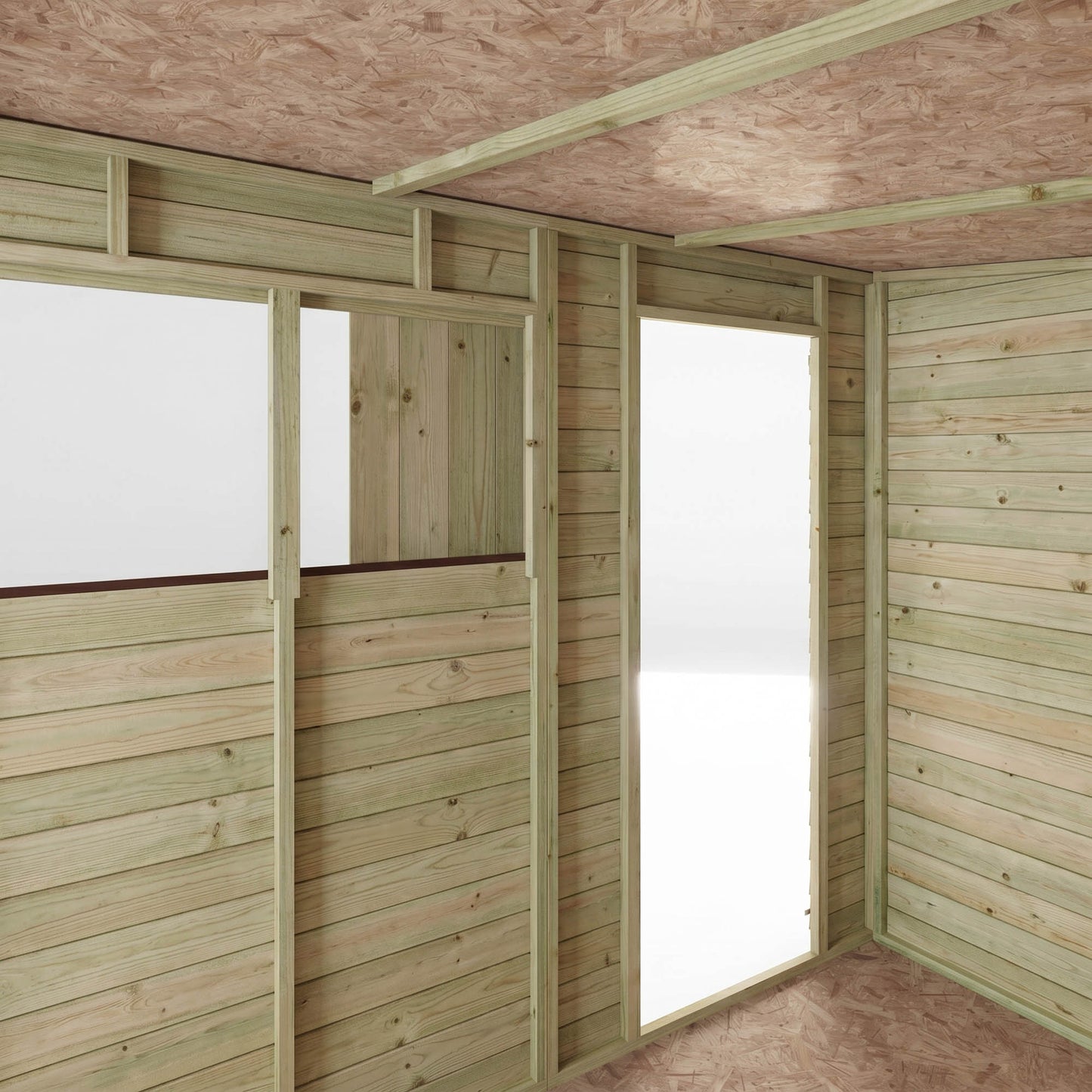 The Overlap Pent Shed 8'x6' - Taylors Garden Buildings (view 8)