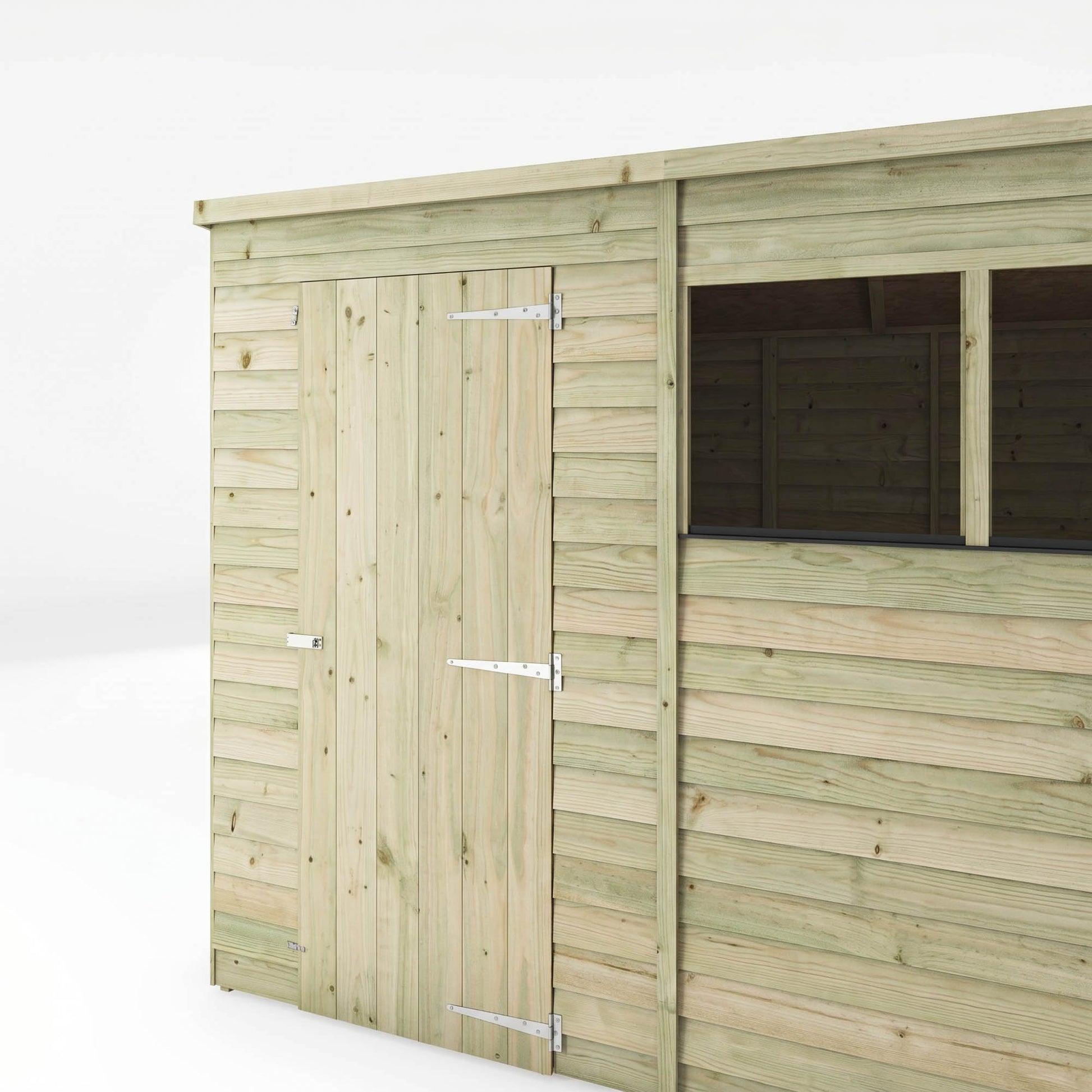 The Overlap Pent Shed 8'x6' - Taylors Garden Buildings (view 3)