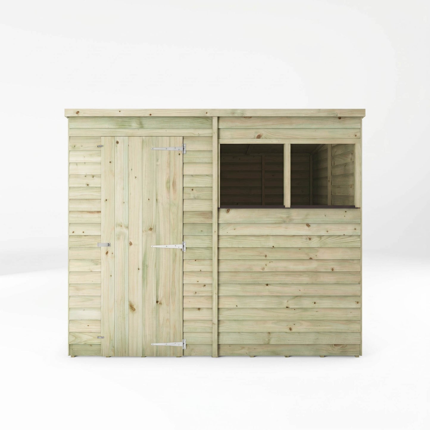 The Overlap Pent Shed 8'x6' - Taylors Garden Buildings (view 4)