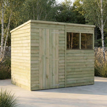 The Overlap Pent Shed 8'x6' - Taylors Garden Buildings (view 2)