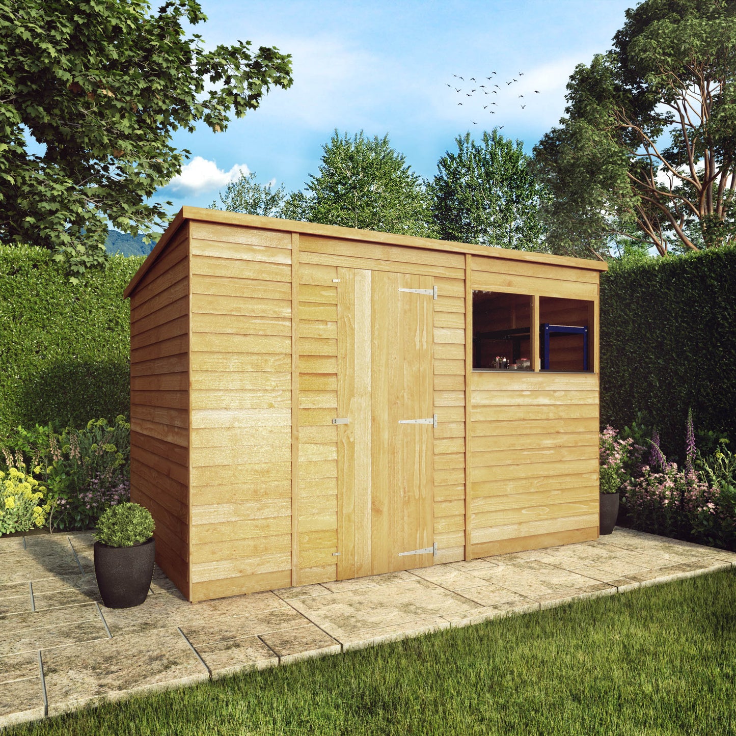 The Overlap Pent Shed 10'x6'