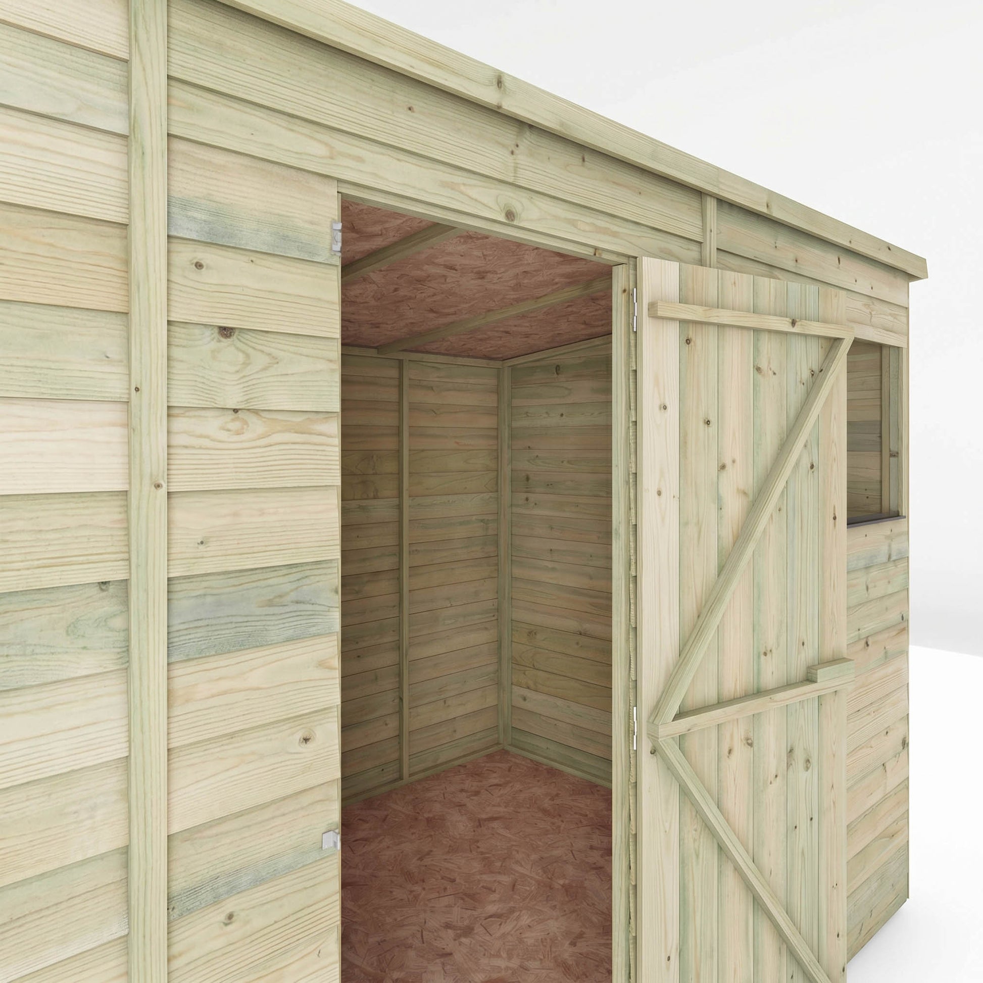 The Overlap Pent Shed 10'x6' - Taylors Garden Buildings (view 4)