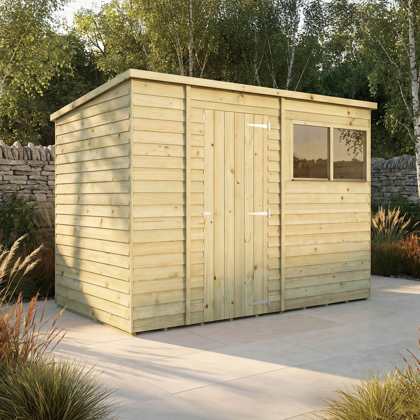 The Overlap Pent Shed 10'x6' - Taylors Garden Buildings (view 2)