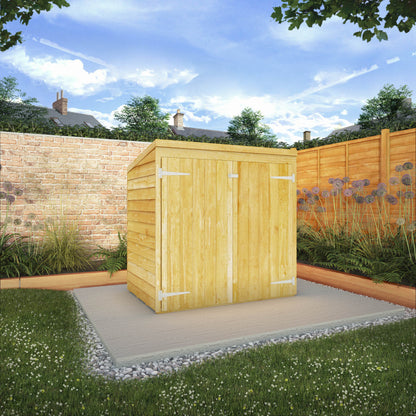 Overlap Pent Mower Store Shed 5'x3'