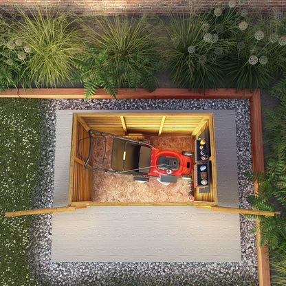 Overlap Pent Mower Store Shed 5'x3'