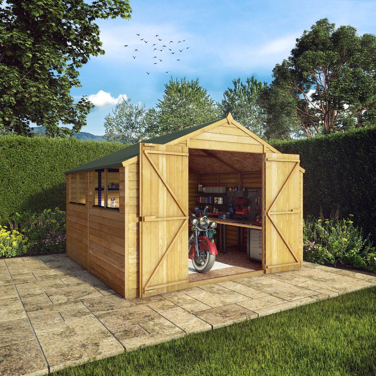 Mercia Overlap Apex Shed 10'x10'