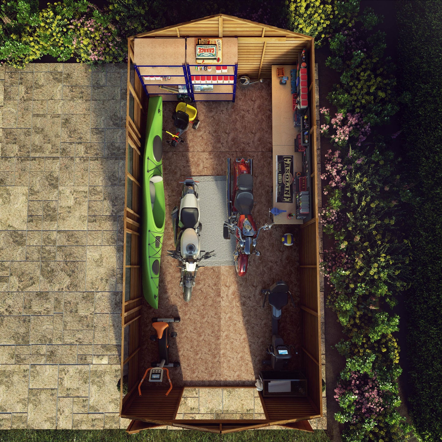 Overlap Apex Shed 20'x10'