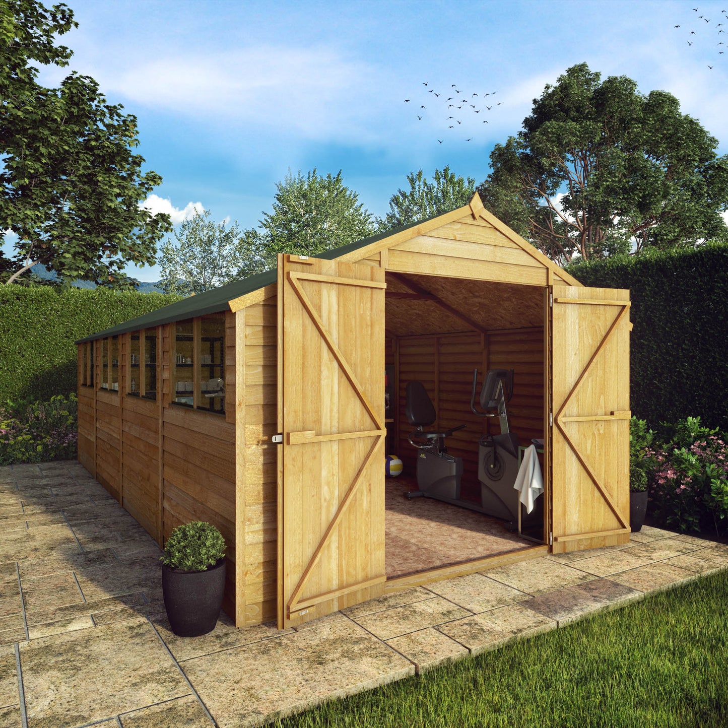 Overlap Apex Shed 20'x10'