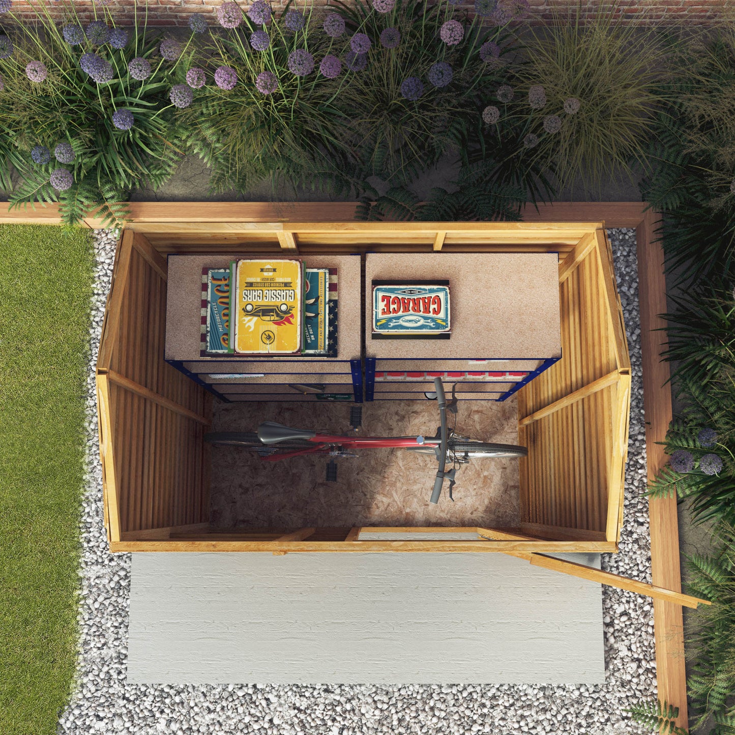 Overlap Reverse Shed Apex 6'x4'