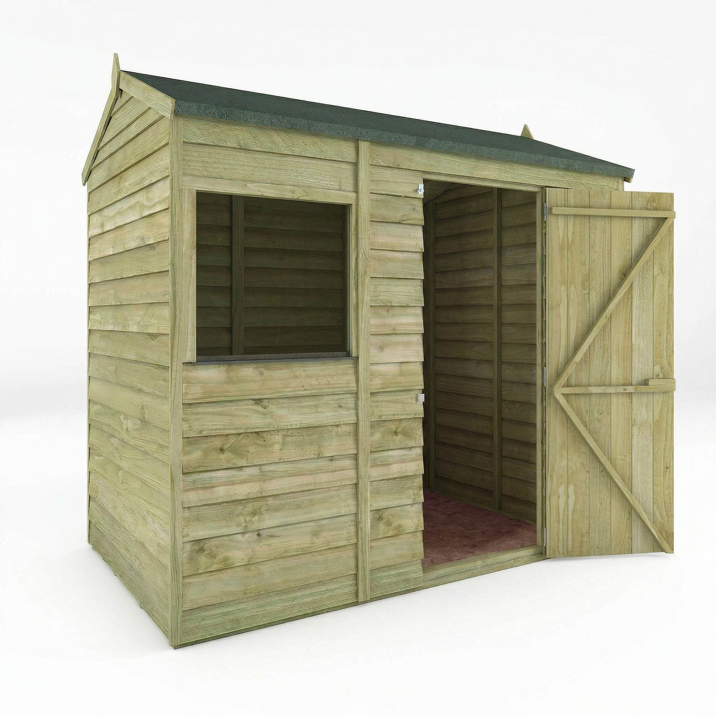 Overlap Reverse Shed Apex 6'x4'