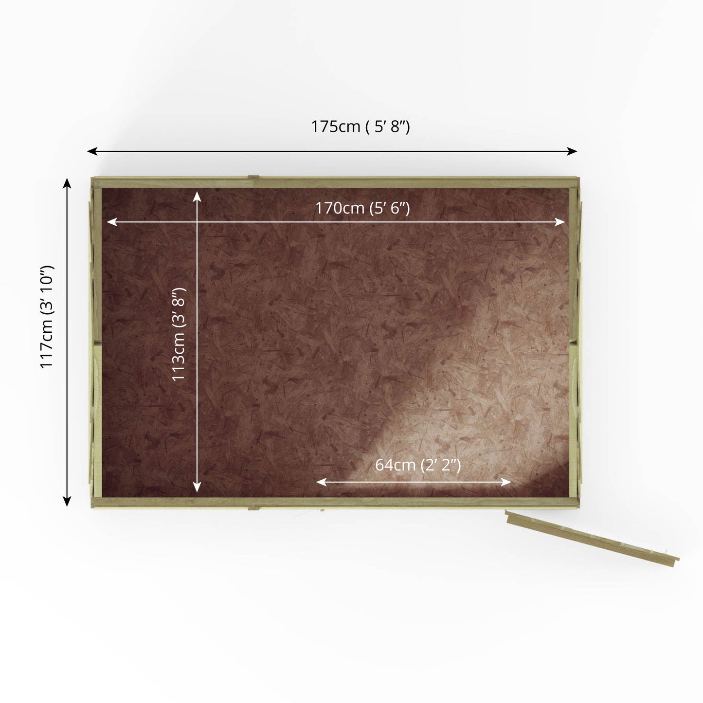 Overlap Reverse Shed Apex 6'x4'